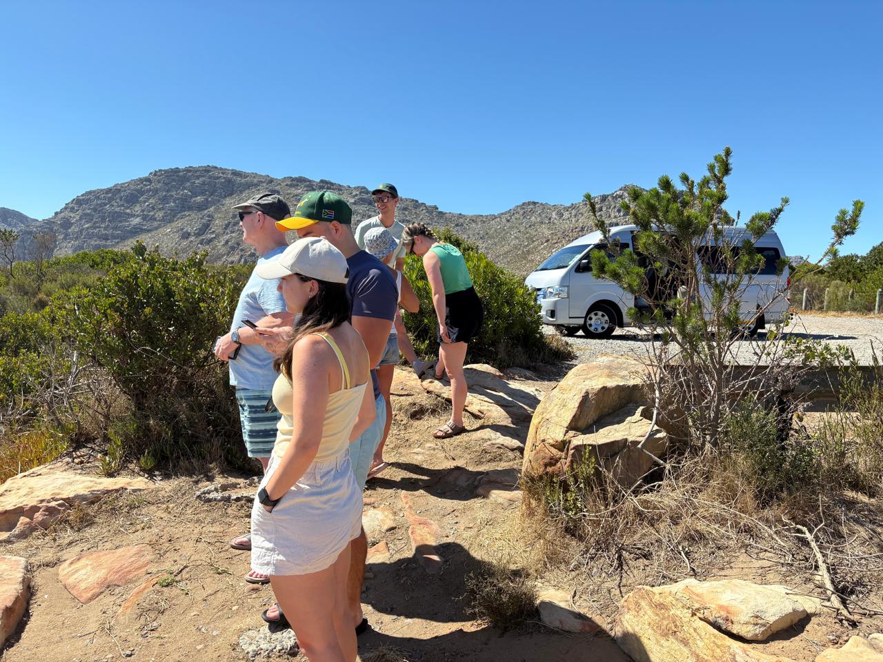 Group photo at a scenic Cape Peninsula lookout