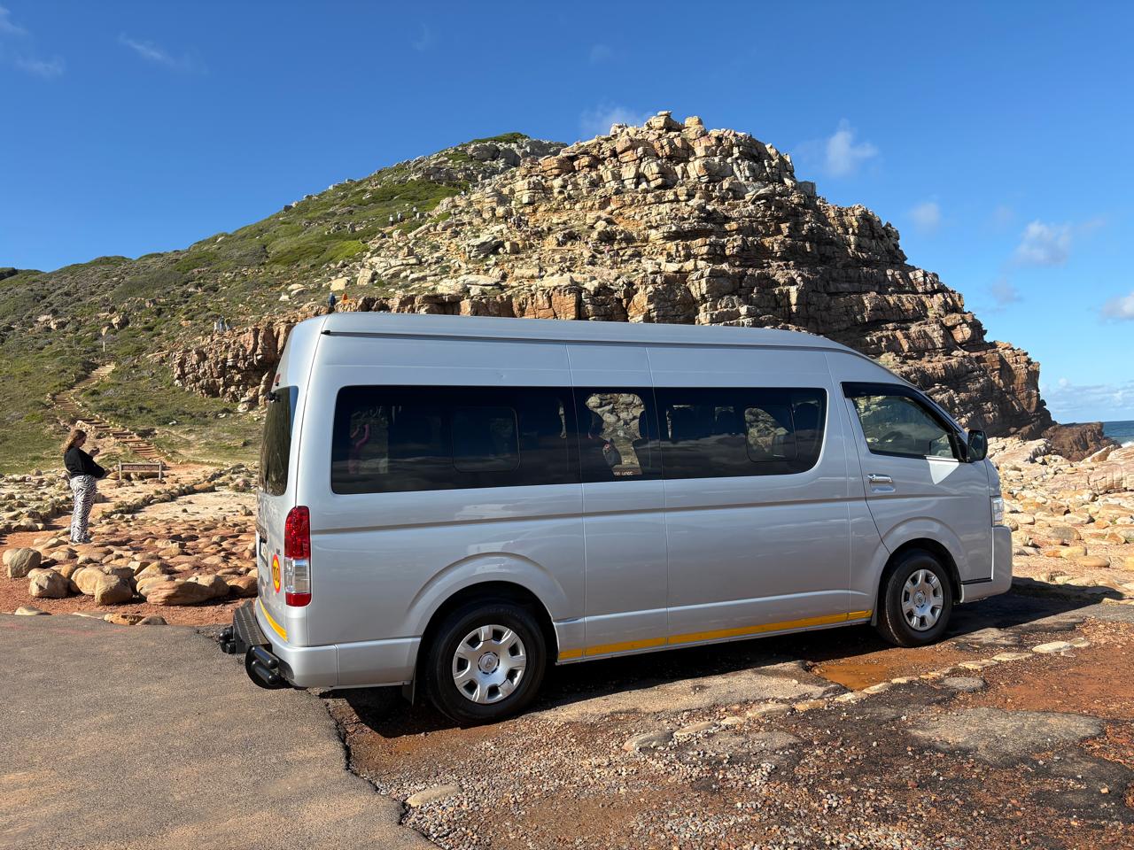 i-Drive minibus parked at Cape Point